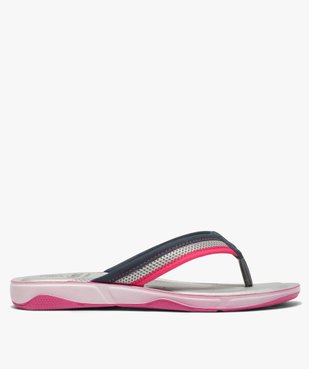 Tongs femme à semelle rembourrée et amortissante vue2 - GEMO (PLAGE) - GEMO
