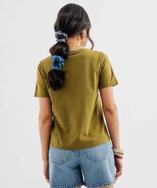Tee-shirt manches courtes à col fantaisie femme vue4 - GEMO(FEMME PAP) - GEMO