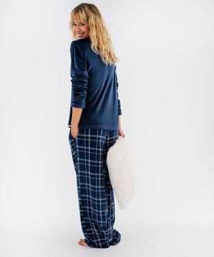 Pyjama en velours extensible femme - LuluCastagnette vue3 - LULUCASTAGNETTE - GEMO