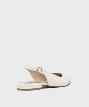 Escarpins slingback à bout pointu et talon plat femme - Follow Me vue4 - FOLLOW ME - GEMO