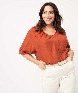 Blouse femme grande taille loose à manches courtes vue1 - GEMO (G TAILLE) - GEMO