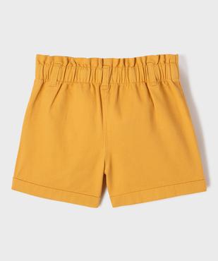 Short en toile avec poches brodées fille - LuluCastagnette vue3 - LULU CASTAGNETTE GEMO FOR GOOD - GEMO