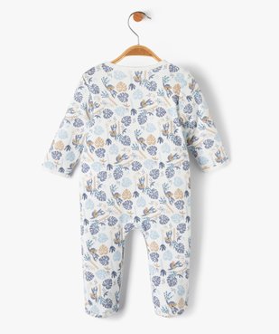 Pyjama bébé en jersey à fermeture ventrale pressionnée et motifs singes vue3 - GEMO(BB COUCHE) - GEMO