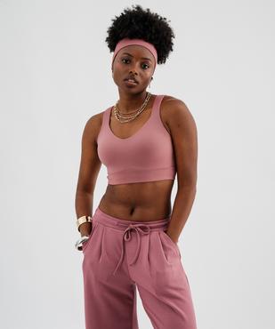 Brassière à larges bretelles avec dos travaillé vue2 - GEMO(HOMWR FEM) - GEMO