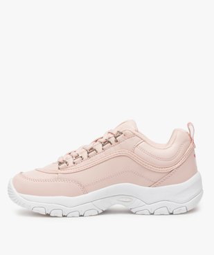 Baskets Dad shoes* femme à lacets et passants métallisés - Fila Strada Low vue3 - FILA - Nikesneakers