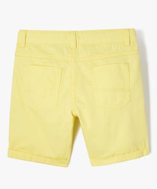 Bermuda en twill avec revers cousus garçon vue3 - GEMO 4G GARCON - GEMO