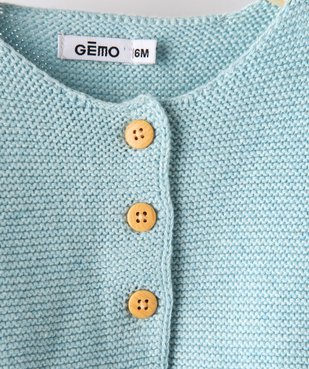 Gilet bébé fille avec volants sur les épaules vue2 - GEMO(BB COUCHE) - GEMO