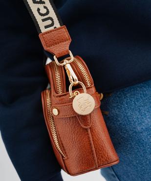 Sac en matière grainée avec deux bandoulières amovibles femme - LuluCastagnette vue6 - LULU CASTAGNETT - GEMO