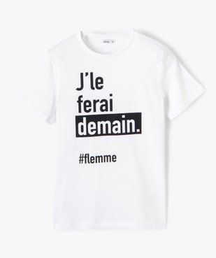 Tee-shirt garçon à manches courtes à message vue1 - GEMO (JUNIOR) - GEMO