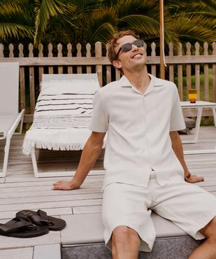 Bermuda chino regular en coton uni homme vue1 - GEMO 4G HOMME - GEMO
