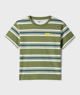 Tee-shirt manches courtes à rayures garçon vue1 - GEMO 4G GARCON - GEMO