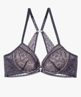 Soutien-gorge femme corbeille en dentelle et clous dorés vue4 - GEMO(HOMWR FEM) - GEMO