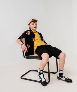 Tee-shirt manches courtes en coton imprimé devant et dos garçon vue10 - GEMO 4G GARCON - GEMO