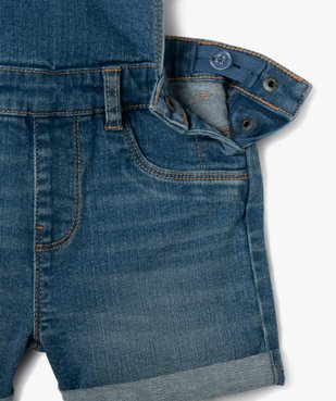 Salopette en jean courte fille vue2 - GEMO 4G FILLE - GEMO