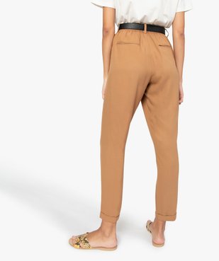 Pantalon femme fluide avec taille élastiquée vue3 - GEMO(FEMME PAP) - GEMO