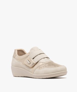 Derbies confort look sport à bride scratch femme vue2 - G'FLEX - GEMO