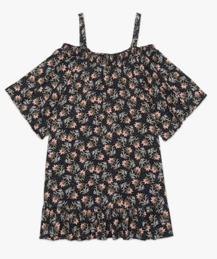 Robe femme courte imprimée à épaules dénudées vue4 - GEMO (G TAILLE) - GEMO