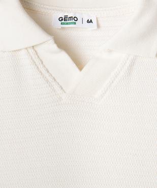Polo en jersey de coton fantaisie garçon vue2 - GEMO (ENFANT) - GEMO