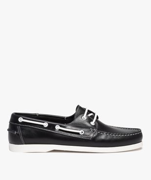 Chaussures bateau homme classiques dessus cuir uni vue1 - GEMO (CASUAL) - GEMO