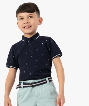 Polo garçon imprimé palmiers vue1 - GEMO (ENFANT) - GEMO