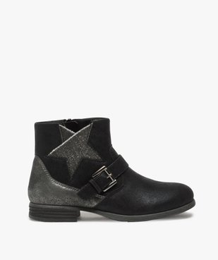 Boots fille zippés avec étoile pailletée sur le côté vue1 - GEMO (ENFANT) - GEMO