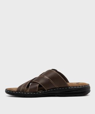 Sandales confort dessus et semelle intérieure cuir homme vue3 - G'FLEX GEMO FOR GOOD - GEMO