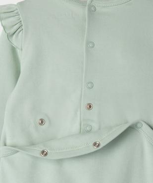 Pyjama dors-bien avec volants sur les épaules bébé fille vue2 - GEMO 4G BEBE - GEMO