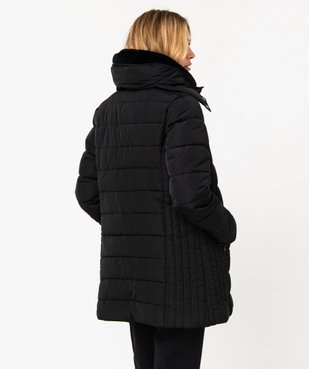 Manteau matelassé avec col montant doublé femme vue3 - GEMO 4G FEMME - GEMO