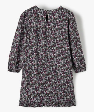 Robe fille à manches longues à motifs fleuris vue3 - Nikesneakers (ENFANT) - Nikesneakers