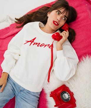 Sweat oversize avec manches froncées femme vue2 - GEMO(FEMME PAP) - GEMO