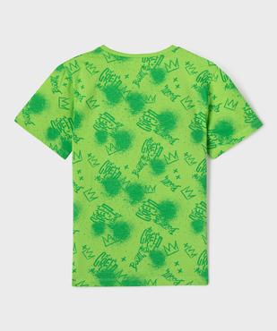Tee-shirt avec motifs graffitis garçon - Minecraft vue3 - MINECRAFT - GEMO
