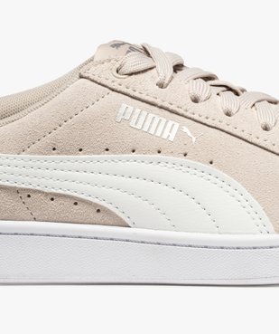 Baskets femme bicolores avec dessus en cuir velours – Puma vue6 - PUMA - GEMO
