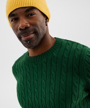 Pull col rond en coton à torsades homme vue6 - GEMO (HOMME) - GEMO