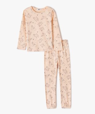 Pyjama fille en jersey motif licornes vue1 - GEMO (ENFANT) - GEMO