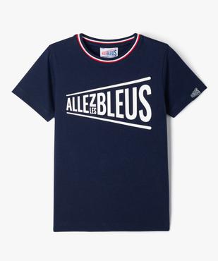Tee-shirt manches courtes message garçon vue1 - ALLEZ LES BLEUS - GEMO