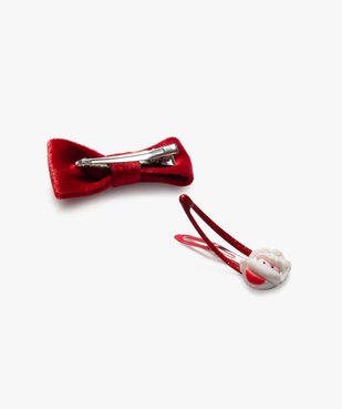 Barrettes à cheveux esprit Noël fille (lot de 4) vue2 - GEMO (ACCESS) - GEMO