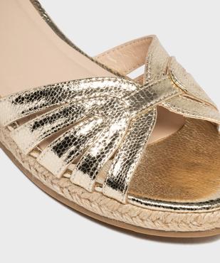 Sandales à talon compensé en corde et tige brillante femme vue6 - VALENTINA BALDA - GEMO