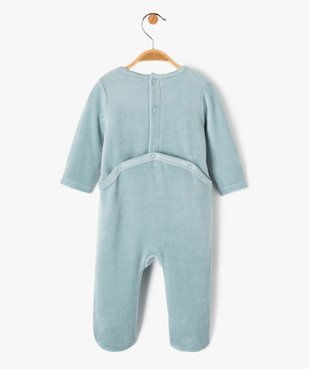 Pyjama dors-bien en velours avec message bébé garçon vue3 - 1E PRIX BY GEMO - GEMO