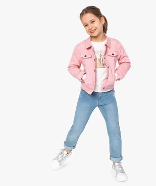 Veste fille en jean coloré - Lulu Castagnette vue5 - LULUCASTAGNETTE - GEMO