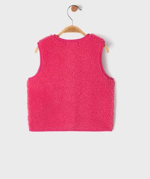 Gilet sans manches façon sherpa bébé fille vue3 - GEMO(BEBE DEBT) - GEMO