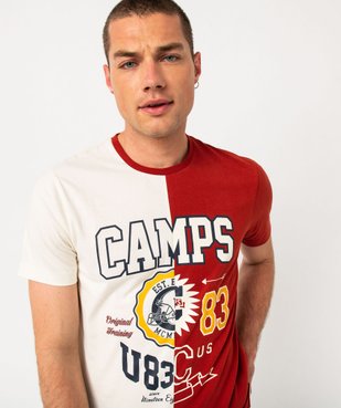  Tee-shirt manches courtes bicolore homme - Camps United vue6 - CAMPS UNITED - GEMO