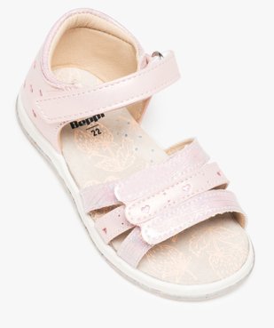 Sandales bébé fille avec brides scintillantes et motifs coeurs - Beppi vue5 - GEMO(BEBE DEBT) - GEMO