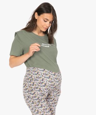 Tee-shirt de grossesse à épaulettes vue1 - GEMO (MATER) - GEMO