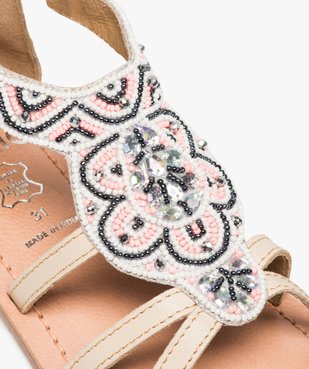 Sandales fille zippées ornées de perles et de strass vue6 - GEMO (ENFANT) - GEMO