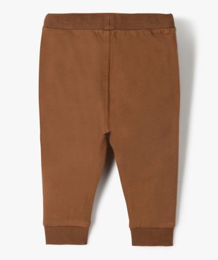 Pantalon bébé en sweat avec jeu de textures vue3 - GEMO(BEBE DEBT) - GEMO