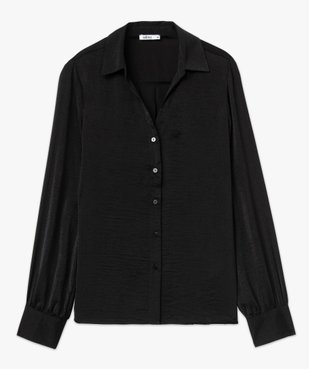 Chemise satinée unie femme vue4 - GEMO 4G FEMME - GEMO