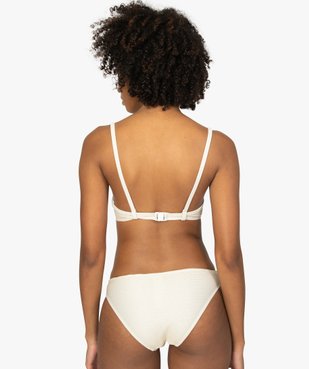 Haut de maillot de bain femme à rayures pailletées vue2 - GEMO (PLAGE) - GEMO