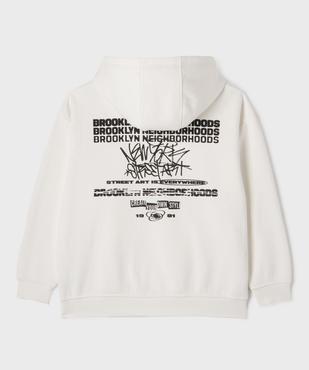 Sweat à capuche avec inscriptions urbaines garçon vue3 - GEMO 4G GARCON - GEMO