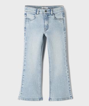 Jean flare avec taille ajustable fille vue1 - GEMO (ENFANT) - GEMO