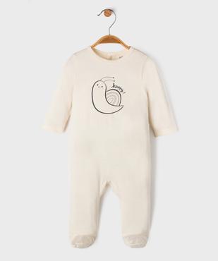 Pyjama dors-bien en coton avec motif sur le buste bébé garçon vue1 - GEMO(BB COUCHE) - GEMO
